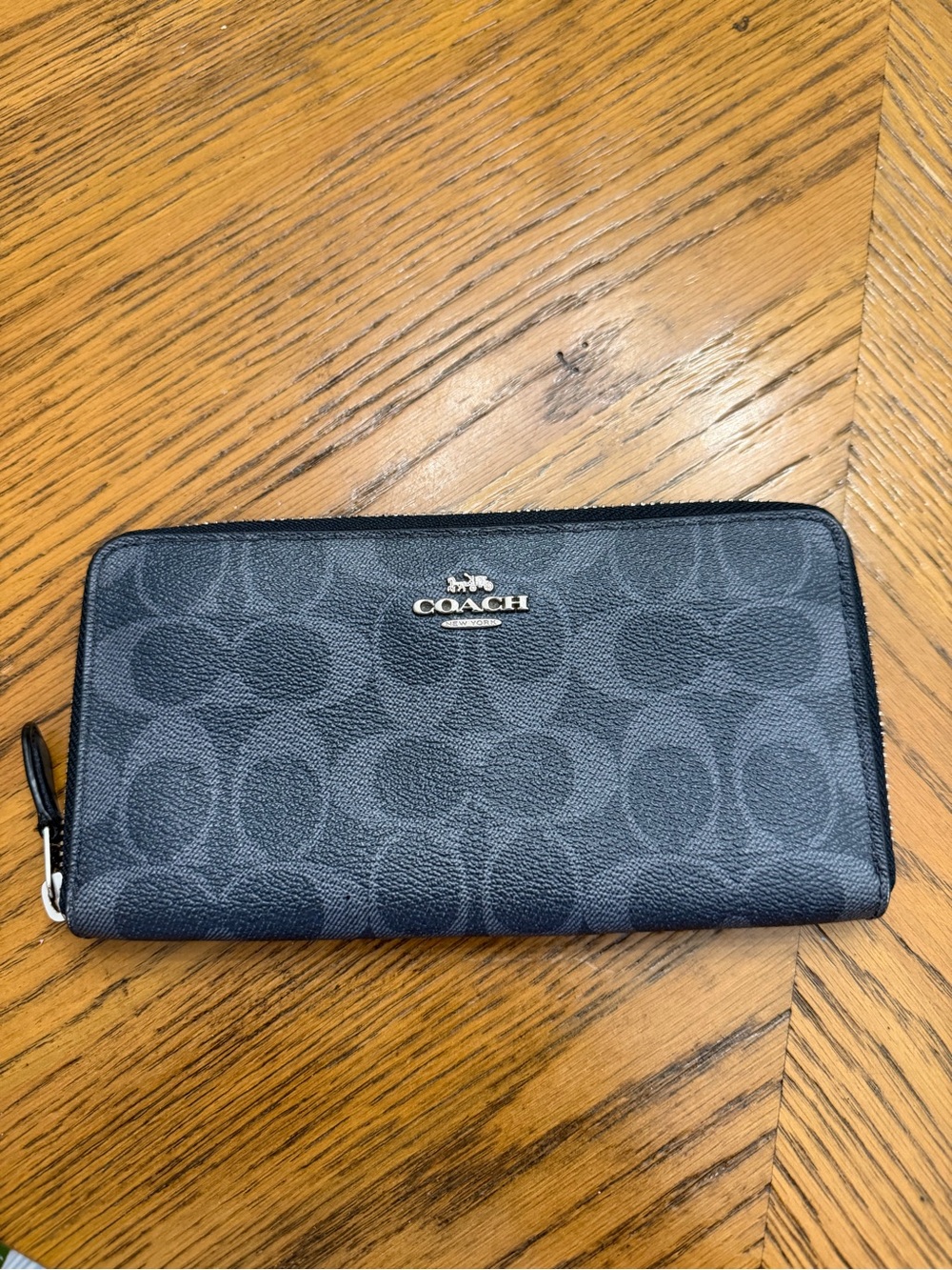 EUC Coach Zip-Around Long Wallet in Signature Print